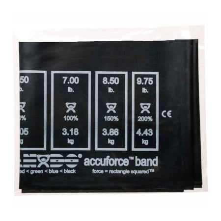 Fabrication Enterprises CanDo AccuForce Exercise Band, Black, 48L Band 1463071